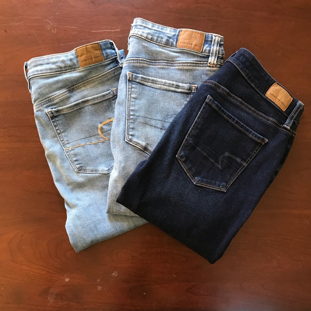 American Eagle Jeans Bundle - Sizes 8 Short & 10 Short (all ~29 in waist) - Picture 2 of 15